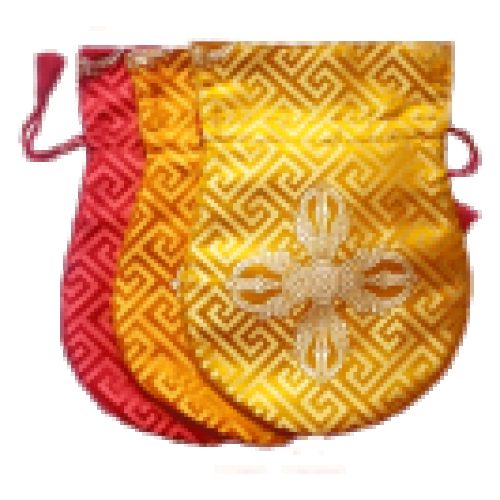 Double Dorje Mala Bag - Gold