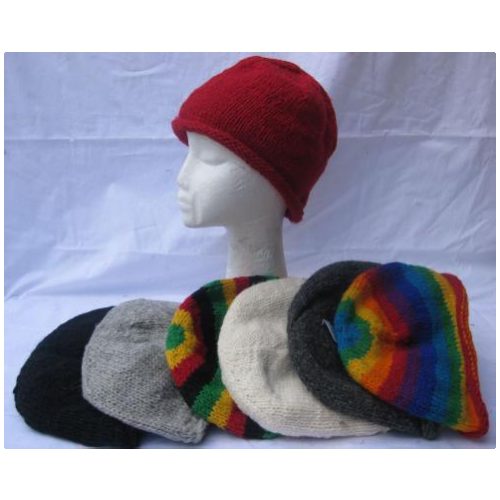 Woollen Roll Beanie with lining