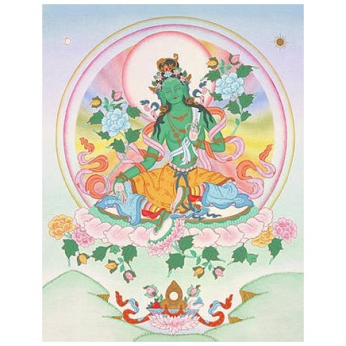 Green Tara Print on Card