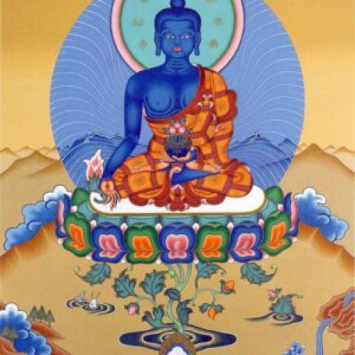 Medicine Buddha postcard / Andy Weber