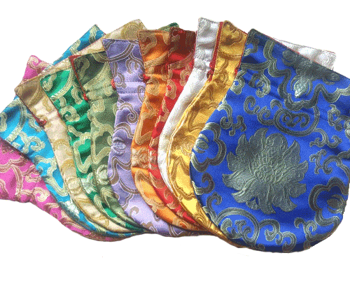 Mala Bag with Lotus Pattern